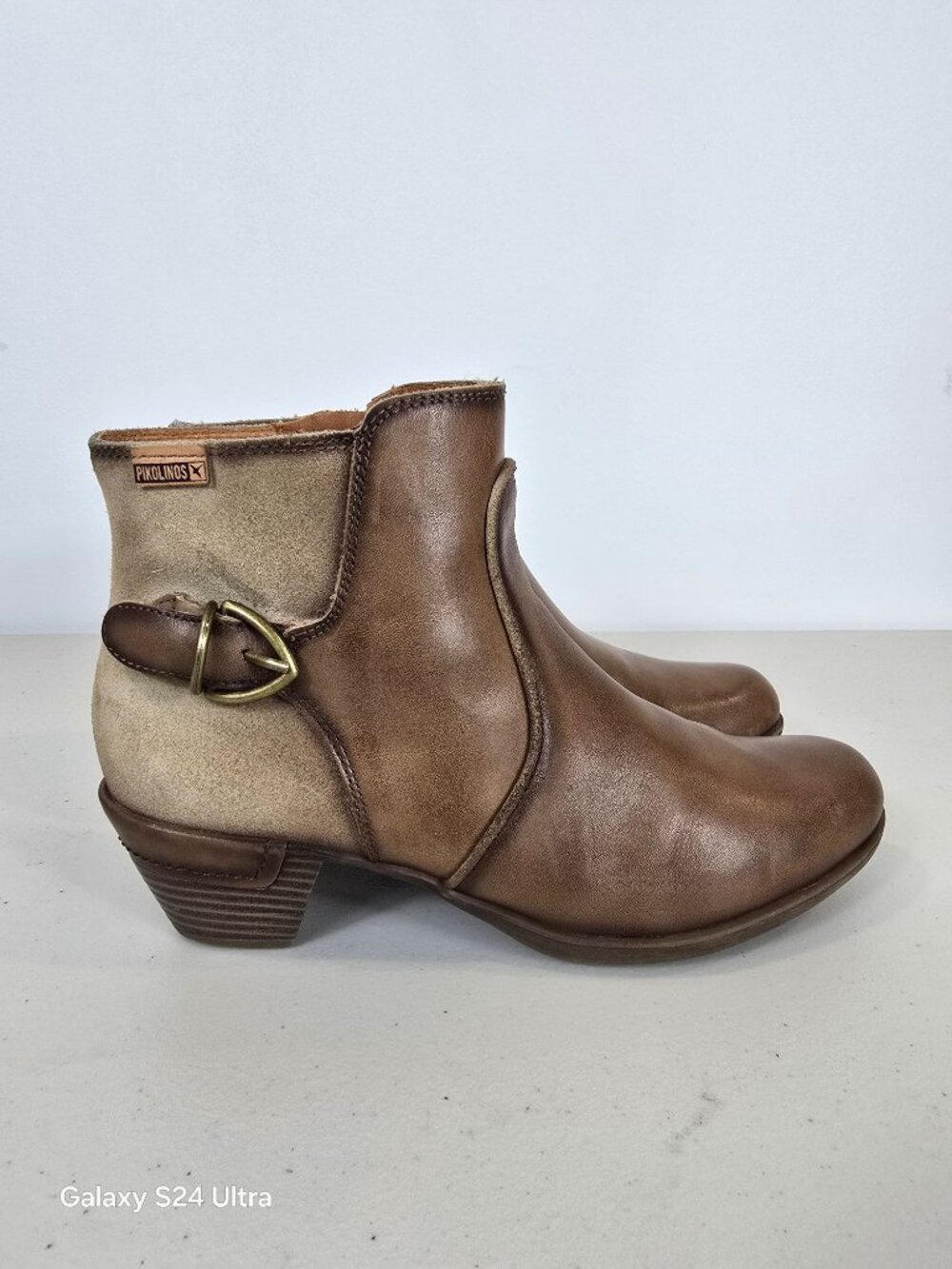 Pikolinos Rotterdam 902 water resistant ankle brown leather booties size 9 - Picture 4 of 10